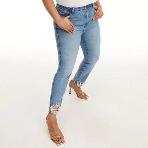 Good American curve distressed crop Jeans 18